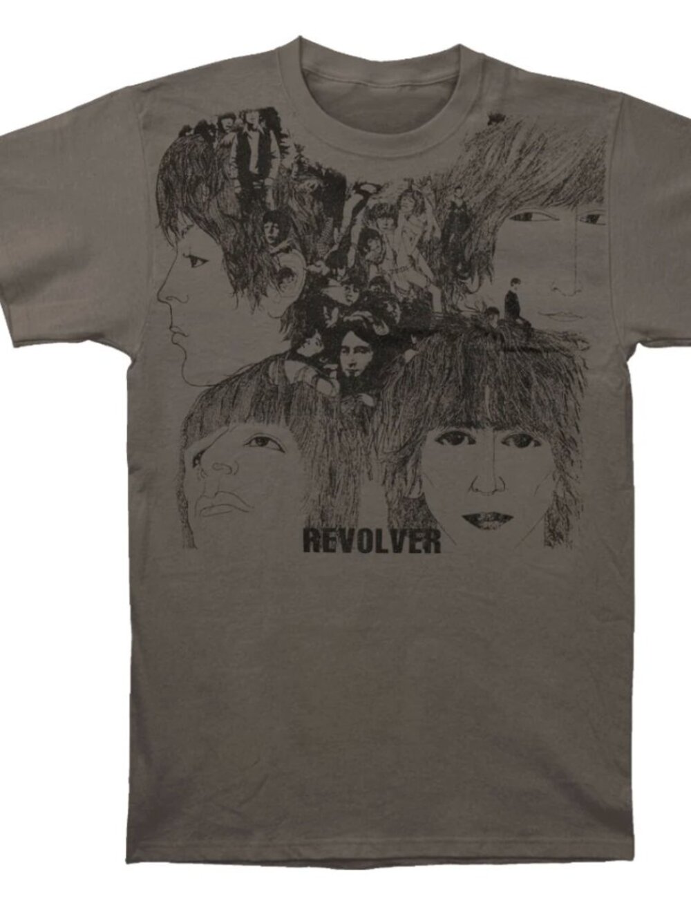 The Beatles Revolver Black and Grey Graphic Tee